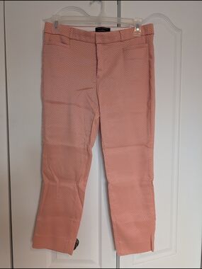 Banana Republic Coral Patterned Ankle Chinos